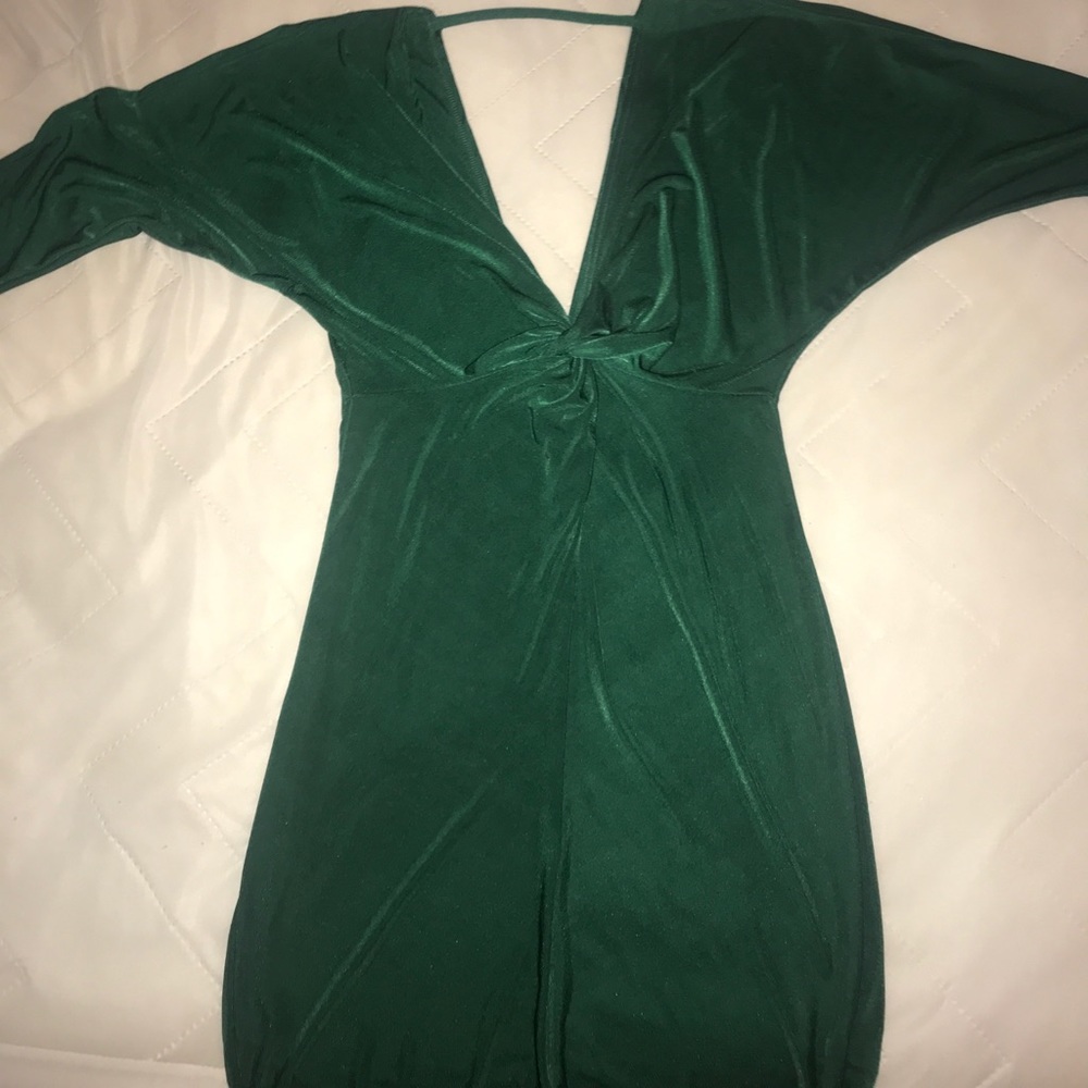 Emerald green mini dress